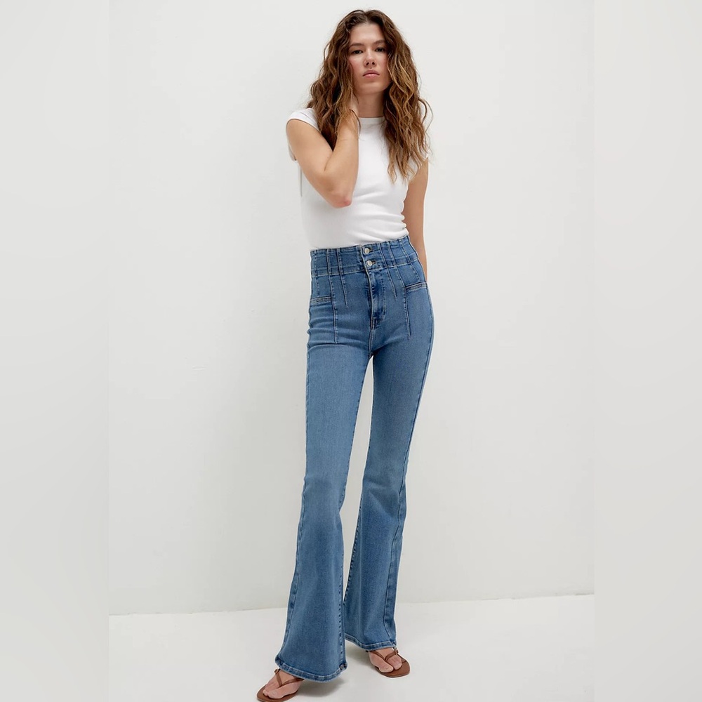 We The Free Jayde Light Blue Flare Jeans, 29